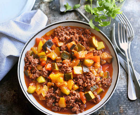 Ratatouille aux merguez