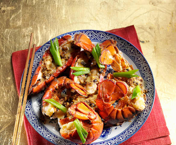 Lobster Tails with Black Bean Chili Sauce Lobster Tails with Black Bean Chili Sauce