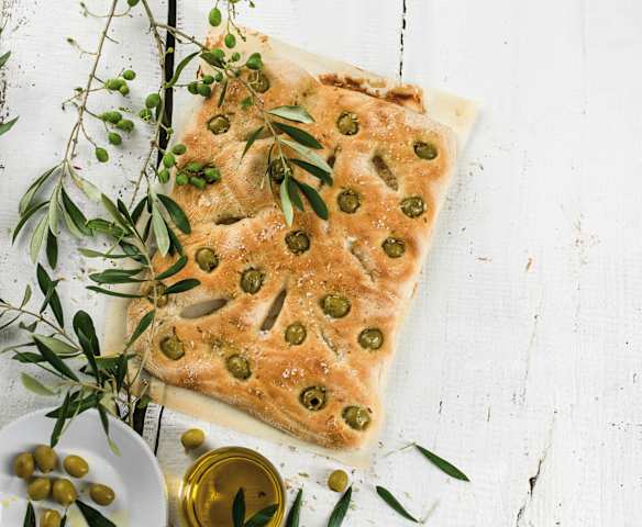 Ciabatta com azeitonas