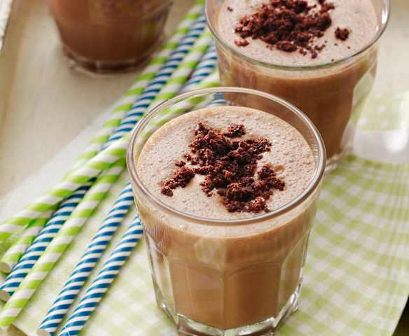 Batido de brownie de chocolate