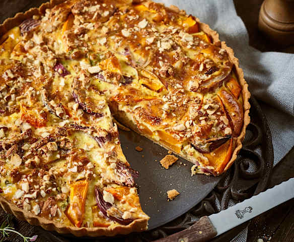 Kürbis-Frischkäse-Tarte