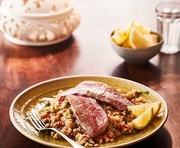 Fish with Mixed Pepper Couscous