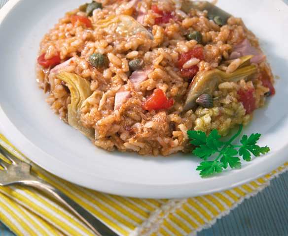 Riso integrale al tonno e carciofi