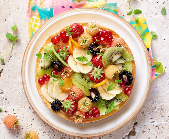 Tarte aux fruits à la crème mousseline