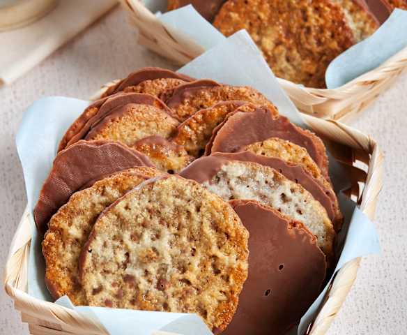 Rendas de amêndoa e chocolate