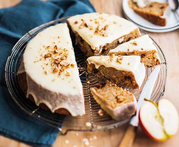 Gâteau courge, pomme et flocons d'avoine