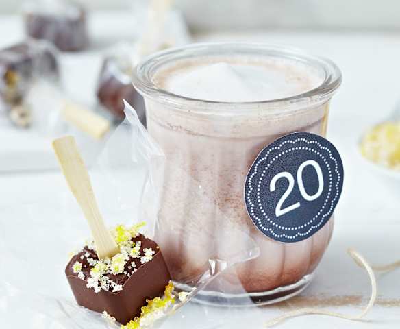 Sucettes chocolat-orange