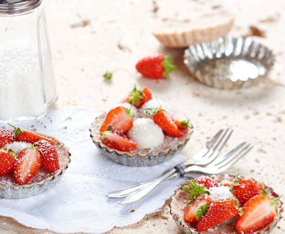 Tartelette fraise coco (vegan)