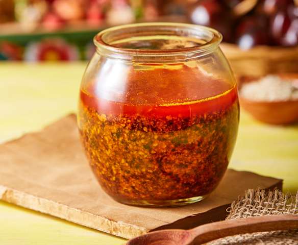 Salsa de chiles y sésamo Salsa de chiles y sésamo
