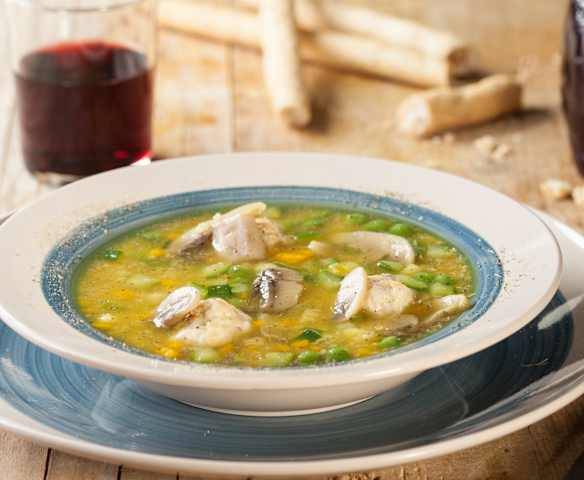 Zuppa di quinoa con polpettine di coniglio