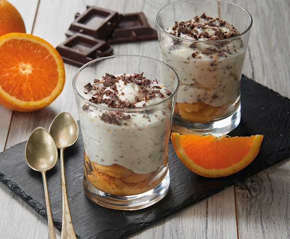 Mousse di ricotta all'arancia Mousse di ricotta all'arancia