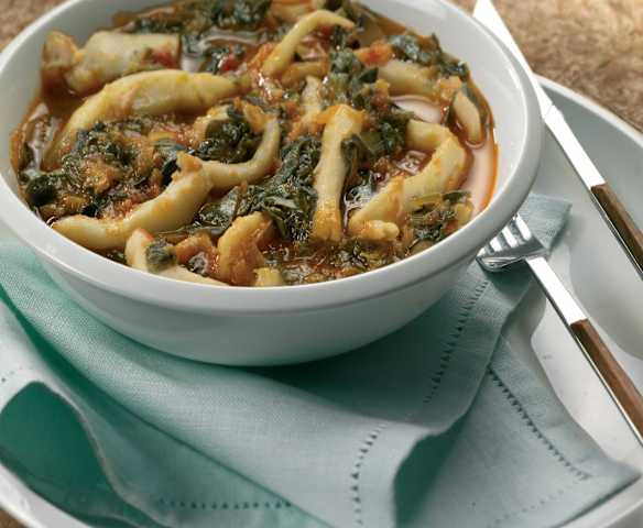 香辣蕃茄芥藍燉花枝