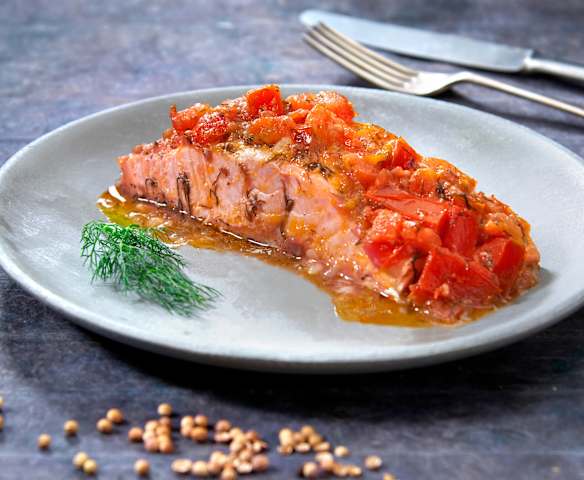 Salmone al coriandolo