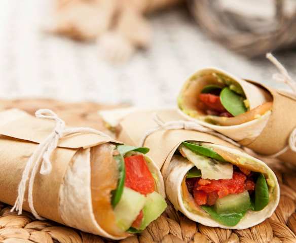 Piadine con salmone affumicato