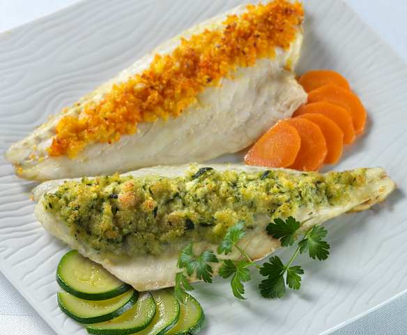 Filetti di cernia in camicia colorata