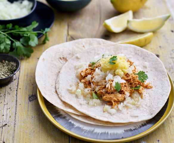 Tacos de frango al pastor