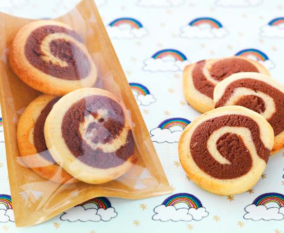 Biscuits spirales chocolat-vanille