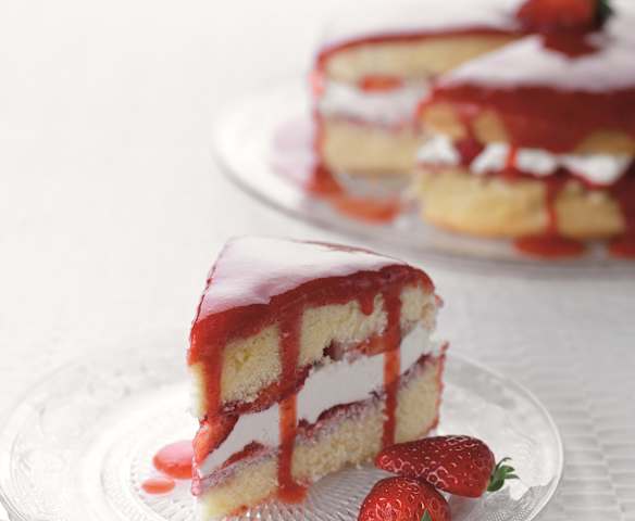 Bolo fresco de morango