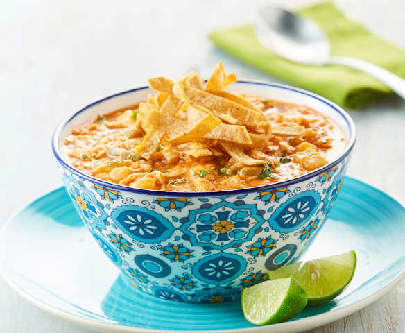 Sopa de fajitas de pollo