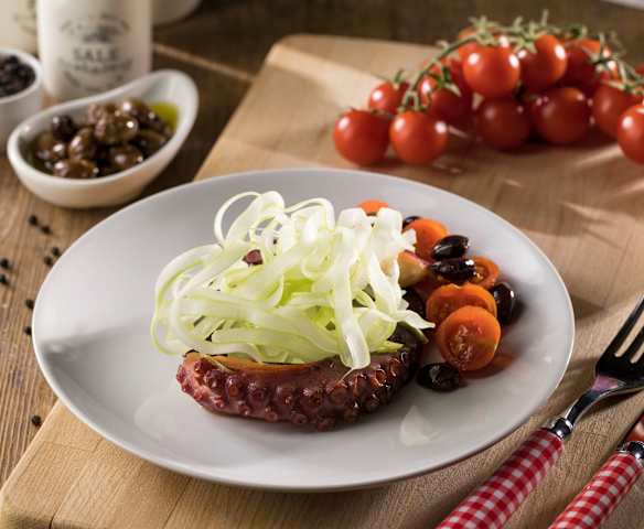 Polpo sottovuoto con olive taggiasche