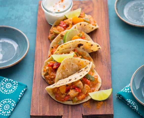 Mexikanische Tortillas mit Hähnchen