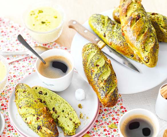 Baguette viennoise au thé matcha