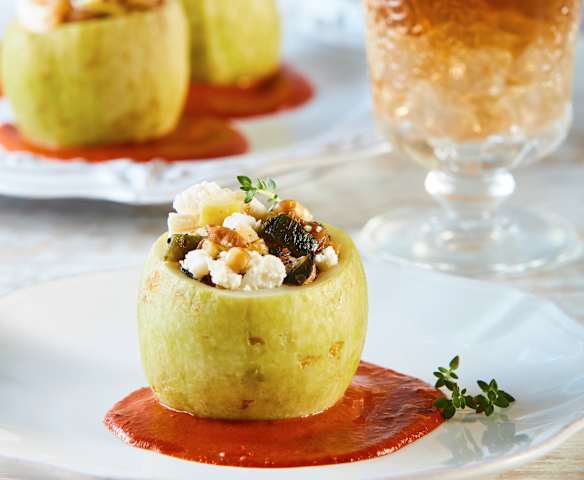 Chilacayotes rellenos con pipián