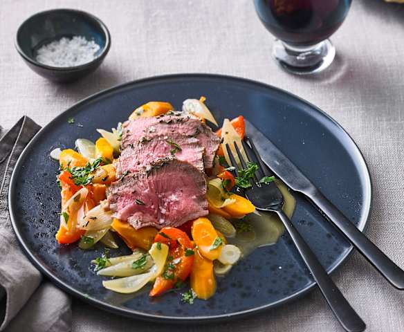 Rinderhüfte mit Gemüse