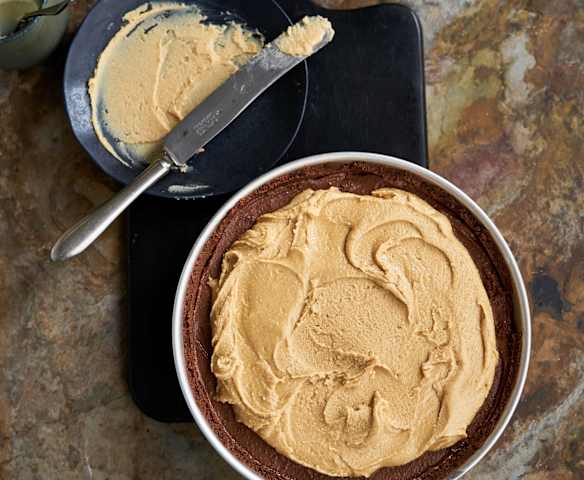 Cheesecake de chocolate e manteiga de amendoim