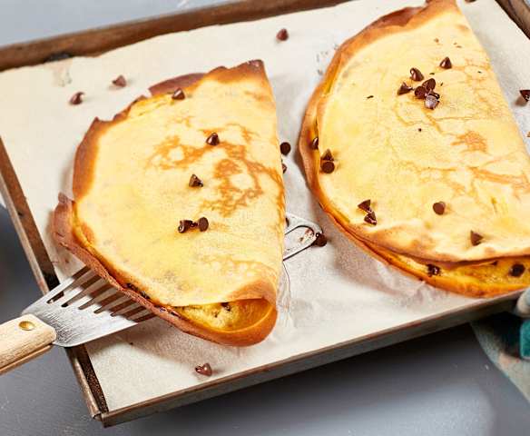 Crêpe soufflée aux pépites de chocolat