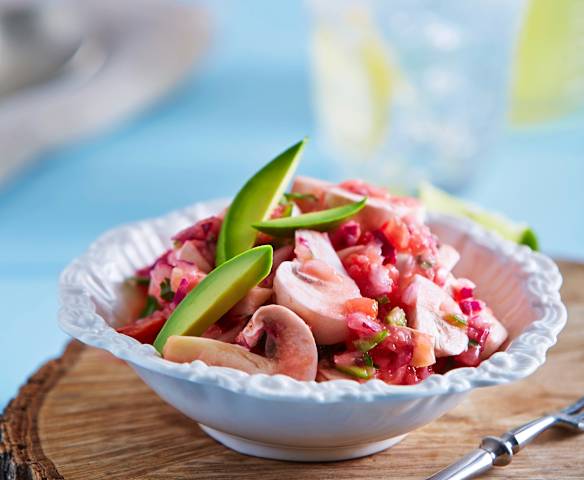 Ceviche de hongos