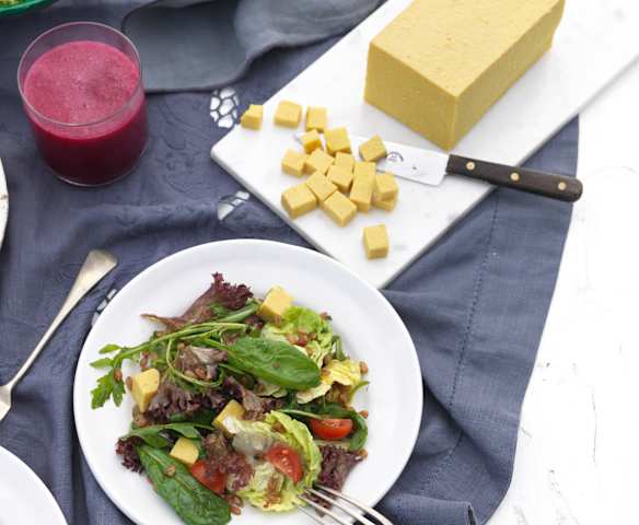 Spelt Salad with Burmese Tofu Spelt Salad with Burmese Tofu