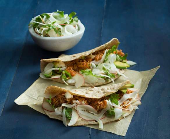 Slow Cooked Pulled Pork with Apple and Fennel Salad
