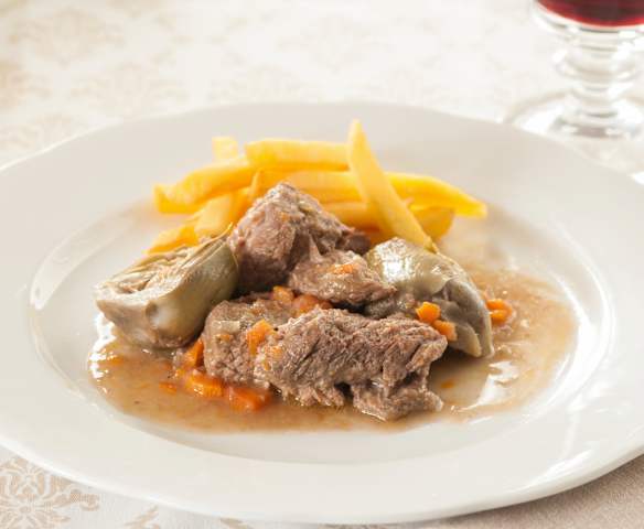 Spezzatino di vitello e carciofi (per 2 persone)