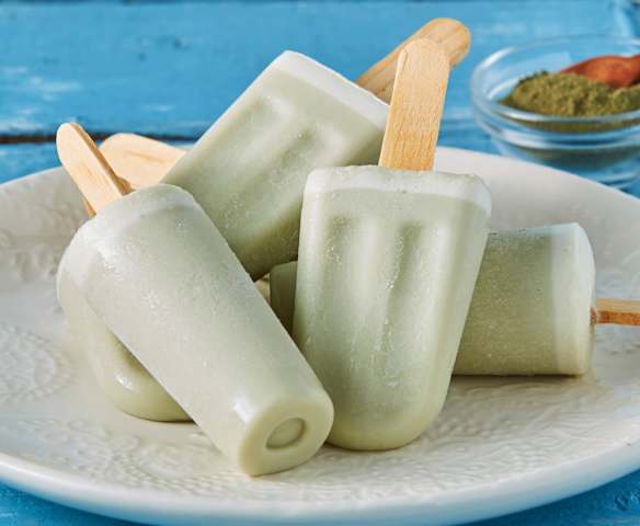 Paletas heladas de matcha