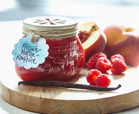 Pfirsich-Melba-Konfitüre
