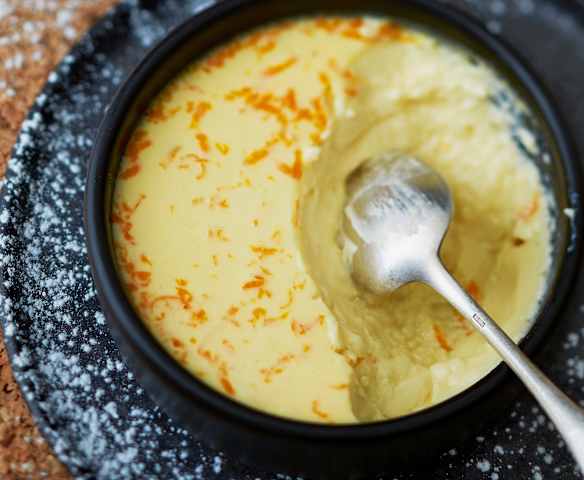 Menu light - Petites crèmes vapeur à l'orange, aux épices et sirop d'orange
