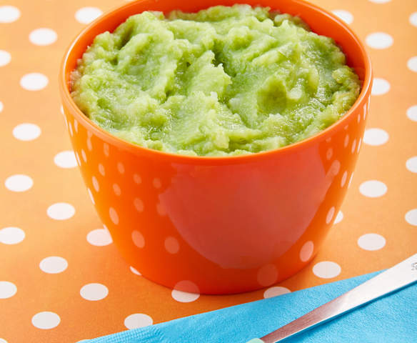 Papilla de papa y ejote