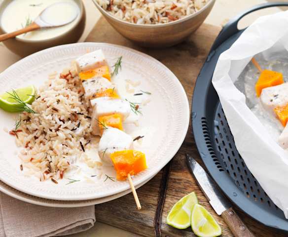Brochette d'espadon à la vanille