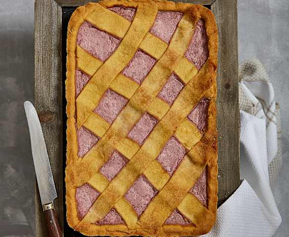 Crostata fragole e ricotta (senza zucchero)