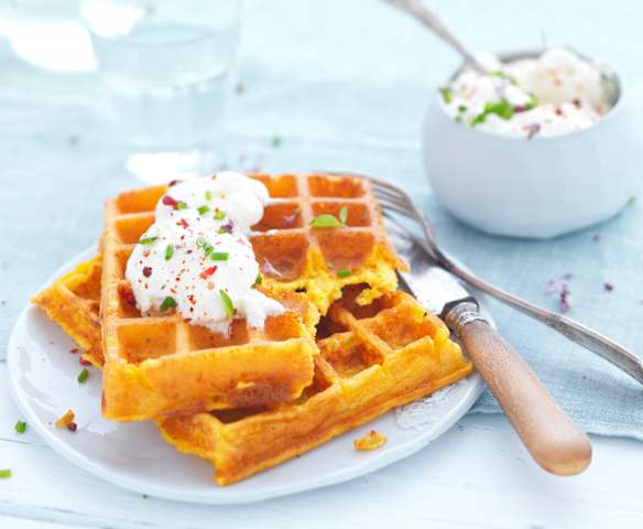 Gaufres patate douce et épices