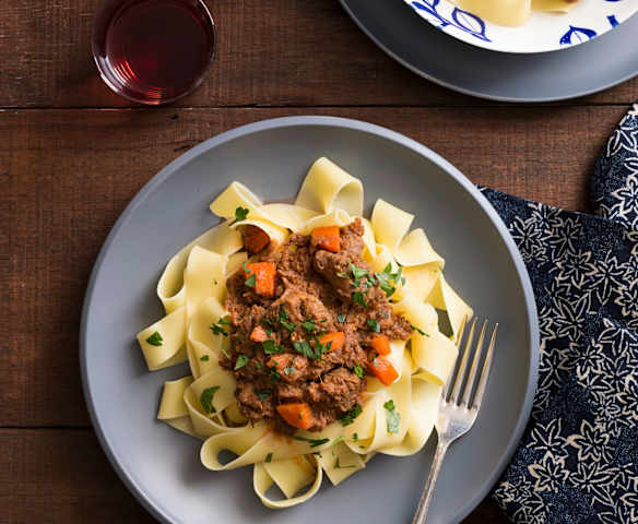 Beef and pepper ragu