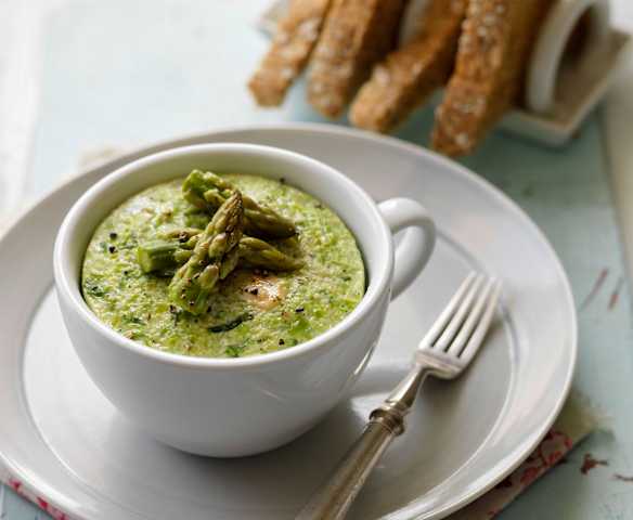 Potted Eggs with Salmon and Asparagus