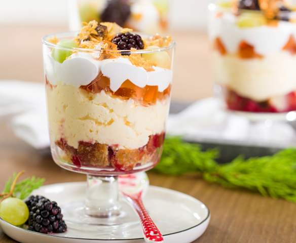 Trifle de uvas y cava