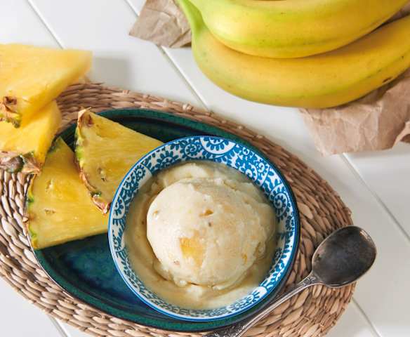 Gelato banana e ananas