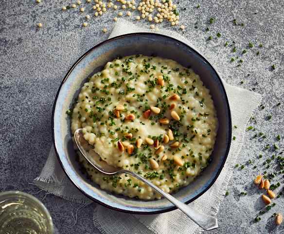 Fregola-Schnittlauch-Risotto