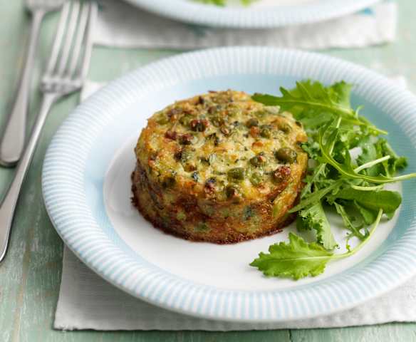 Pea and Courgette Tarts
