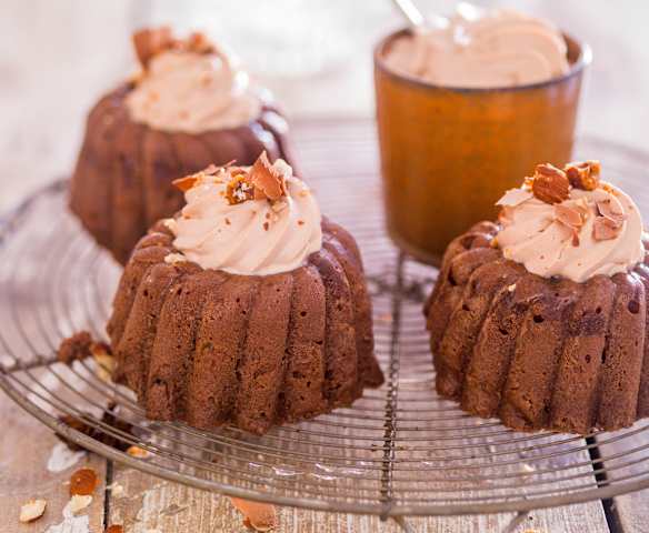 Baba au whisky, crème chocolat-noisette