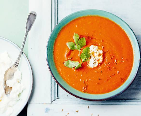 Velouté de piquillos et de tomates au cumin
