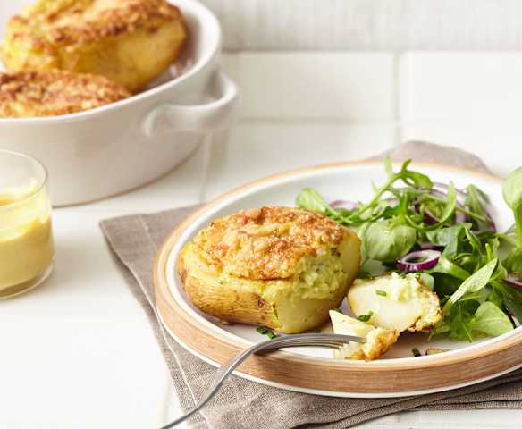 Pommes de terre farcies et gratinées à la moutarde